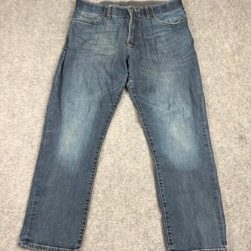 Lee‎ Extreme Motion Jeans Mens 36x30 Stretch Blue Denim Straight Leg Regular Fit